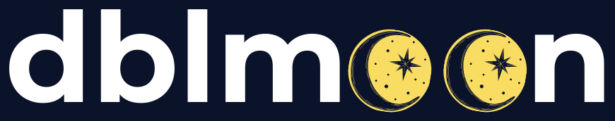 Logo-DBLMOON Expert en Bien-être nuit sommeil relaxation beauté soin soirées réveil voyages sorties nocturnes, lunes et étoile sur fond bleu nuit